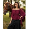 image:imageScarlet Darkness Women Renaissance Shirt Off Shoulder Bell Sleeve TopsWine