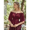 image:imageScarlet Darkness Women Renaissance Shirt Off Shoulder Bell Sleeve TopsWine