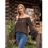 image:imageScarlet Darkness Women Renaissance Shirt Off Shoulder Pirate TopsCoffee