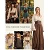 image:imageScarlet Darkness Women Renaissance Shirt Off Shoulder Pirate TopsLight Camel
