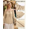 image:imageScarlet Darkness Women Renaissance Shirt Off Shoulder Pirate TopsLight Camel