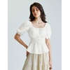 image:imageScarlet Darkness Women Renaissance Shirt Puff Sleeve Square Neck Peasant Pirate Blouse