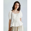 image:imageScarlet Darkness Women Renaissance Shirt Puff Sleeve Square Neck Peasant Pirate Blouse