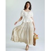 image:imageScarlet Darkness Women Renaissance Shirt Puff Sleeve Square Neck Peasant Pirate Blouse