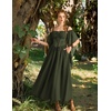 image:imageScarlet Darkness Womens Corset Waist Renaissance Fairycore Costume DressArmy Green