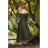 image:imageScarlet Darkness Womens Corset Waist Renaissance Fairycore Costume DressArmy Green