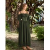 image:imageScarlet Darkness Womens Corset Waist Renaissance Fairycore Costume DressArmy Green
