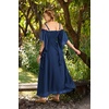 image:imageScarlet Darkness Womens Corset Waist Renaissance Fairycore Costume DressDark Blue