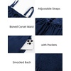 image:imageScarlet Darkness Womens Corset Waist Renaissance Fairycore Costume DressDark Blue
