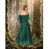 image:imageScarlet Darkness Womens Corset Waist Renaissance Fairycore Costume DressEden Green