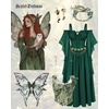 image:imageScarlet Darkness Womens Corset Waist Renaissance Fairycore Costume DressEden Green