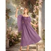 image:imageScarlet Darkness Womens Corset Waist Renaissance Fairycore Costume DressLight Lilac