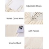 image:imageScarlet Darkness Womens Corset Waist Renaissance Fairycore Costume DressOyster White