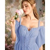 image:imageScarlet Darkness Womens Corset Waist Renaissance Fairycore Costume DressPale Blue