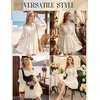 image:imageScarlet Darkness Womens Renaissance Off Shoulder Long Sleeve Mini DressIvory White
