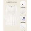 image:imageScarlet Darkness Womens Renaissance Off Shoulder Long Sleeve Mini DressWhite