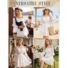 image:imageScarlet Darkness Womens Renaissance Off Shoulder Long Sleeve Mini DressWhite