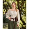 image:imageScarlet Darkness Womens Renaissance Peasant Blouse Lace Off Shoulder TopsApricot