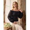 image:imageScarlet Darkness Womens Renaissance Peasant Blouse Lace Off Shoulder TopsBlack