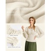 image:imageScarlet Darkness Womens Renaissance Peasant Blouse Lace Off Shoulder TopsCream
