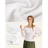 image:imageScarlet Darkness Womens Renaissance Peasant Blouse Lace Off Shoulder TopsIvory White