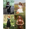 image:imageScarlet Darkness Womens Renaissance Shirt Short Sleeve Peplum Top Off Shoulder Peasant Pirate BlouseBlack