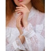image:imageScarlet Darkness Womens Victorian Lace Tops Polka Dot Button Down Long Sleeve ShirtWhite