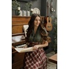 image:imageScarlet Darkness Womens Work Tops Elegant Short Sleeve Victorian BlouseArmy Green
