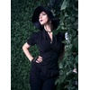 image:imageScarlet Darkness Womens Work Tops Elegant Short Sleeve Victorian BlouseBlack