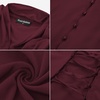 image:imageScarlet Darkness Womens Work Tops Elegant Short Sleeve Victorian BlouseBurgundy