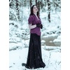 image:imageScarlet Darkness Womens Work Tops Elegant Short Sleeve Victorian BlouseEggplant Purple