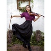 image:imageScarlet Darkness Womens Work Tops Elegant Short Sleeve Victorian BlouseEggplant Purple