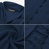 image:imageScarlet Darkness Womens Work Tops Elegant Short Sleeve Victorian BlouseNavy