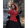 image:imageScarlet Darkness Womens Work Tops Elegant Short Sleeve Victorian BlouseRed