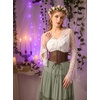 image:imageScarlet Darkness Womens Y2K Lace Tops Cute Boho Mesh Bell Sleeve Goth ShirtIvory White