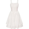 image:imageScarlet Darkness Corset Mini Sundress Chiffon Homecoming Dress for WomenWhite