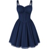 image:imageScarlet Darkness Lace Corset Mini Dress with Pocket Women Teens Grad OutfitNavy