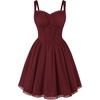image:imageScarlet Darkness Lace Corset Mini Dress with Pocket Women Teens Grad OutfitWine