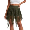 image:imageScarlet Darkness Lace Mini Skirts for Women Renaissance Boho Short SkirtArmy Green