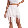 image:imageScarlet Darkness Lace Mini Skirts for Women Renaissance Boho Short SkirtWhite