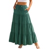 image:imageScarlet Darkness Long Skirts for Women Flowy Tiered Renaissance Maxi SkirtForest Green