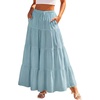 image:imageScarlet Darkness Long Skirts for Women Flowy Tiered Renaissance Maxi SkirtLight Blue