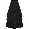 image:imageScarlet Darkness Long Skirts for Women Ruffled Flowy Renaissance Maxi SkirtBlack