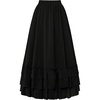 image:imageScarlet Darkness Maxi Skirts for Women Renaissance Long Flowy Tiered SkirtBlack