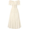 image:imageScarlet Darkness Off Shoulder Puff Sleeve Renaissance Cottage Pirate DressOyster White