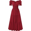 image:imageScarlet Darkness Off Shoulder Puff Sleeve Renaissance Cottage Pirate DressRed
