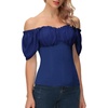 image:imageScarlet Darkness Off the Shoulder Tops for Women Renaissance Pirate ShirtRoyal Blue