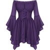 image:imageScarlet Darkness Renaissance Costume Women Chiffon Corset Pirate Mini DressDeep Purple