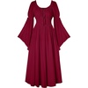 image:imageScarlet Darkness Renaissance Costume Women Peasant Medieval Maxi DressRed