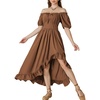 image:imageScarlet Darkness Renaissance Dress Women Corset Medieval Pirate CostumeBrown